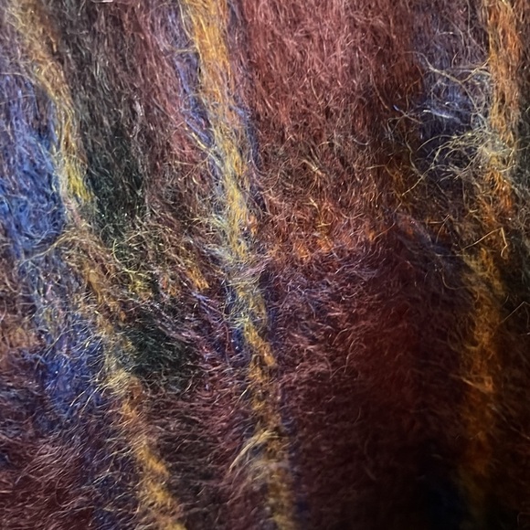 YSL Saint Laurent New NWT stole scarf echarpe mohair maille tartan S23 $1,090 - Picture 5 of 9